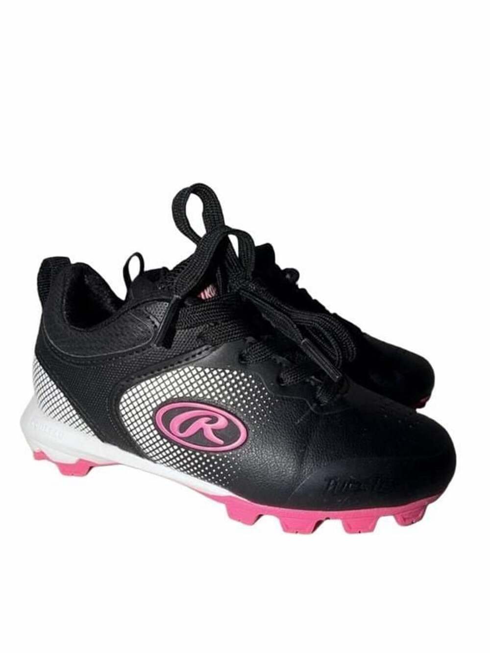 Rawlings Coolflo Black and Pink Softball Cleats Youth Size 11